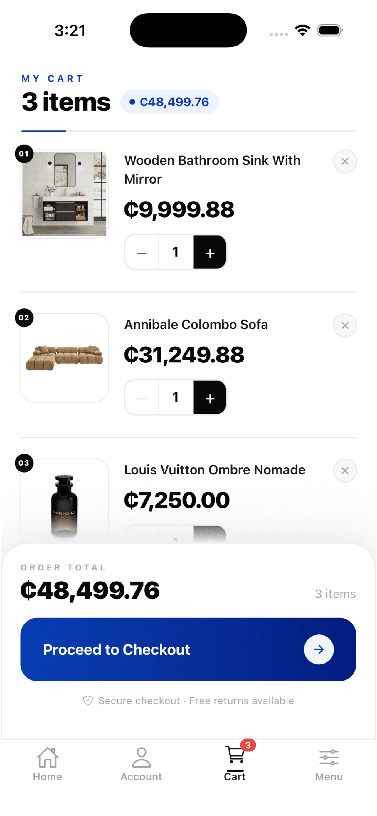 Abrokyire cart and checkout